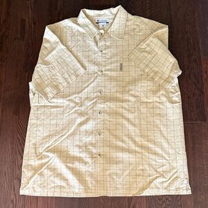 Columbia Men's Light Yellow Checkered Shirt